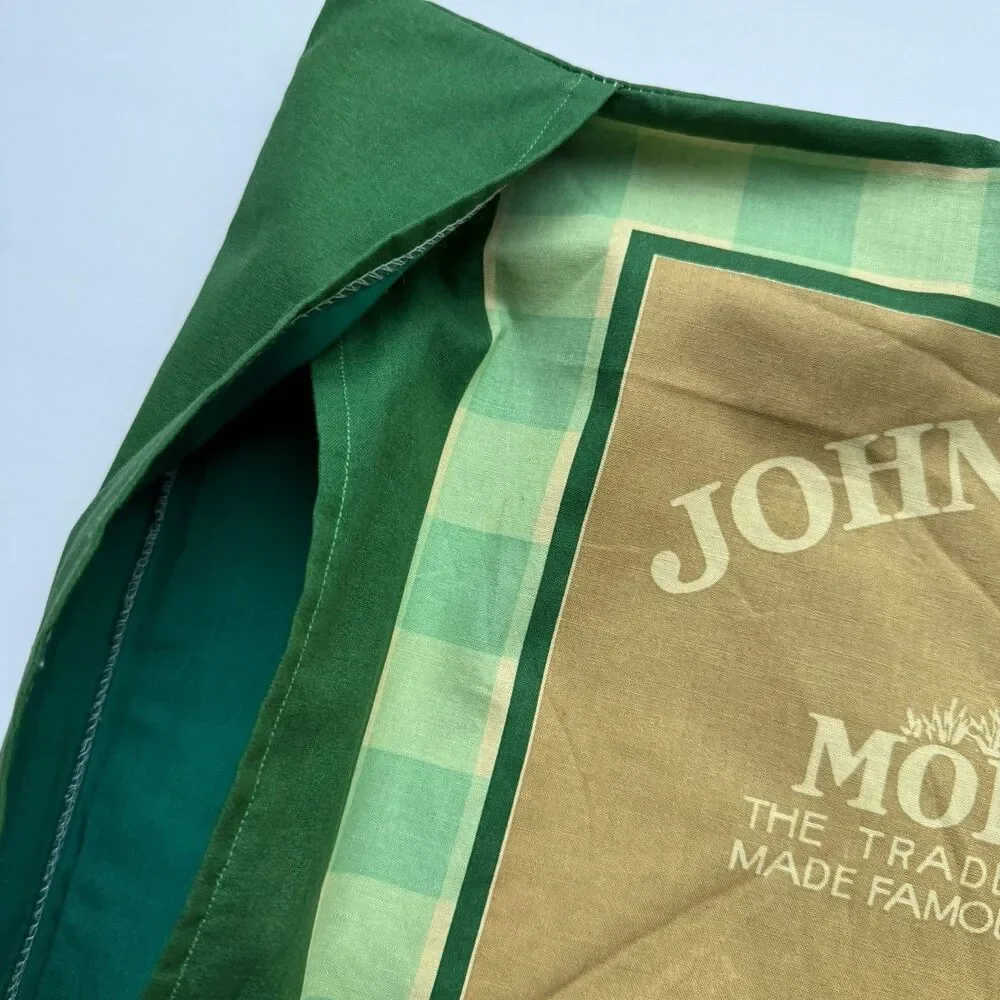 Two Handmade Vtg John Deere Decorative Throw Pillow Covers Double Sided 15x15